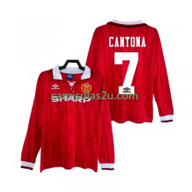 Camisolas de futebol Manchester United CANTONA 7 1992 Retro Equipamento Principal 1994 Manga Comprida